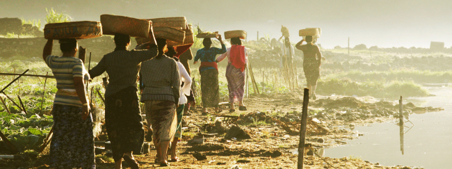 group of people walking